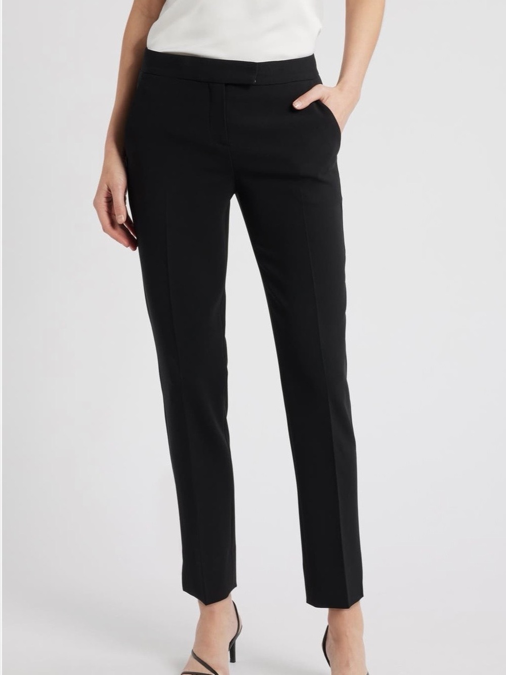 Theory women’s Ibby Admiral Crepe Pants Black | Size 10 | Workwear Essential
